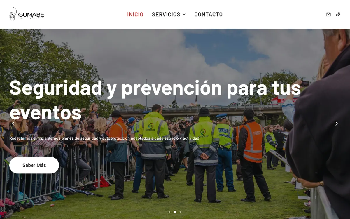Portada de la web de Gumabe Ingeniería