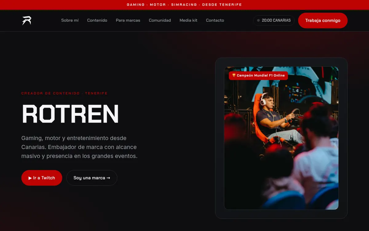 Portada de la web de Rotren