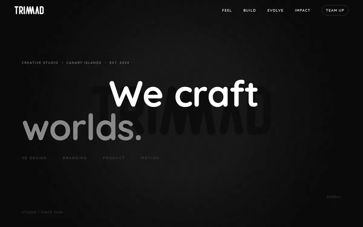 Portada de la web de TRIMAD
